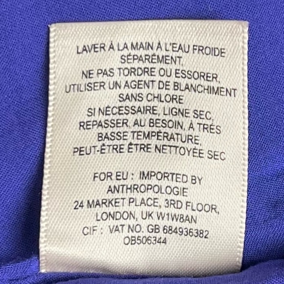 Anthropologie HD in Paris Hidden Isle Floral Sleeveless Silk Dress w/ Pockets 4 - Picture 8 of 9